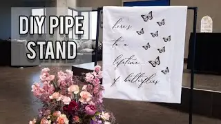 Making an Event Signage Stand from Chrome Pipes || DIY.5 #diy #wedding #howto