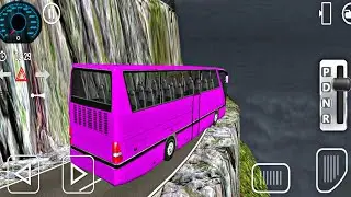 I Drive Bus In The Mountains 🏔️  Hard Road - Bus Realistic Driving - Android Gameplay 🚦🚧