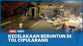 Multi-Vehicle Collision on Cipularang Toll Road, Truck and Cargo Nearly Block the Road