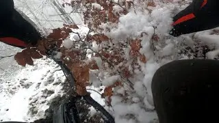 Schnee in Bielefeld! MTB Tour mit Crash!