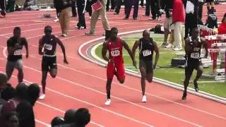2011 Raleigh Relays , 100m dash prelims - TJ Graham 1st 10.50