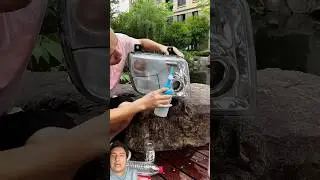 La limpieza de faros con vapor de acr&iacute;lico #mecanica #autos #taller