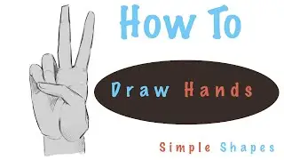 How to Draw Hands with Basic Shapes #howtodraw #arttutorial #drawingtutorial #drawing #art #relaxing
