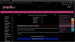 Explain @ResponseBody annotation in Spring MVC. | javapedia.net