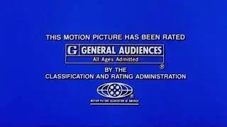 UP/MPAA &ldquo;G&rdquo; Rating Screen/USH&F (1996) (The Magic Table closing variant) (No dislikes allowed)