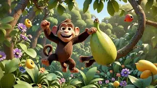 Monkey&rsquo;s Crazy Banana Bounce 🐵🍌 | Funny Nursery Rhyme for Kids