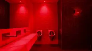 just the way you are but your in a bathroom at a party
