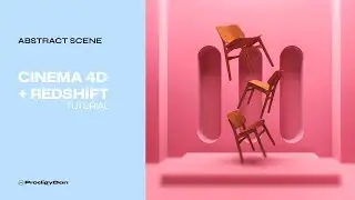 Cinema 4D Tutorial - How to create this Abstract Scene in Cinema 4D & Redshift.