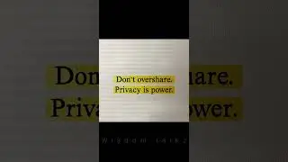 Don't Overshare: Privacy is Power #power #short || wisdom talkz