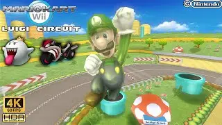 Mario Kart Wii | Luigi Circuit | Time Trials | 1:29.191 | 4K60FPS | HDR | King Boo