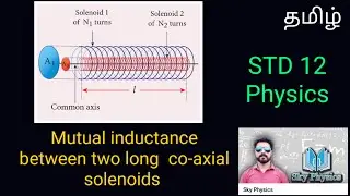 mutual inductance between two long co-axial solenoids||EMI & AC||STD12 Physics||Tamil||sky physics