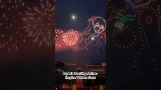 Japan's Epic Drone Show 🎆 1,000 drones that turned the sky into a moving anime canvas 👀 #anime