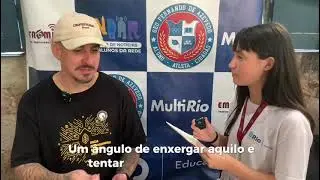 Aluna do GEO EMFA entrevista cantor de rap Biorki