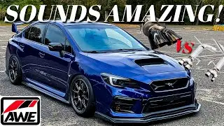 AWE Touring vs AWE Track Exhaust Comparison on My Subaru STI | REVING, IN CABIN, AND FLYBYS!