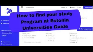 Study in Estonia a complete Application Process #fullyfundedscholarship #phdabroad #europe