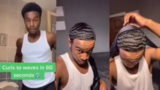 Curls To Waves In 60 Seconds #shorts TikTok reaction