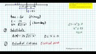 unit 4 test application of derivatives #10 rectangle inscribed in a semicircle
