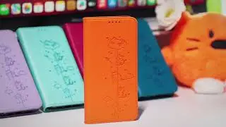 RFID Blocking Imprinted Cat Pattern Leather Phone Cover for iPhone 17-15 Series, Samsung Xiaomi...