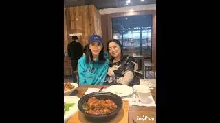 Tang Min and Her Aunt Had Family Dinner in Hengdian after 