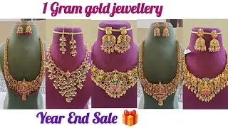 Year End Sale లో  1 Gram gold jewellery 🙏#poojatrendycollections@poojajewellery223-Khammam 