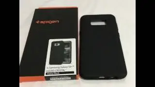 Liquid crystal matte black spigen samsung S8+
