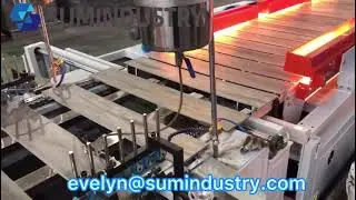 SPC flooring V groove painting line