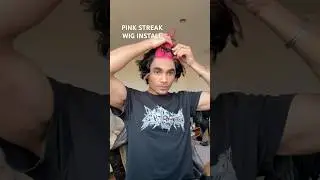 PINK & BLACK WIG INSTALL FOR MEN 💓🖤 #wigs #hairstyles #wiginstall #pinkhair #tutorial