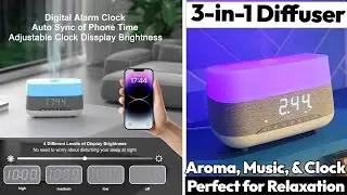 Smart Aromatherapy Diffuser! PRIBUY Essential Oil Diffuser That Plays Music & Digital Alarm Clock