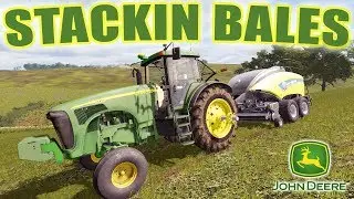 HAY DAY- MOWING, BALING, RAKING & STACKING WITH 2 NEW LOADER TRACTORS | FARMING SIMULATOR 2017 EP#44