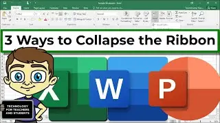 Collapse and Expand the Ribbon in Microsoft Excel, Word and PowerPoint