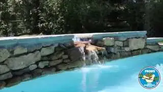 Swimming Pool Waterfall Installations Bucks County, PA | Frog's Pool Renovation & Repairs