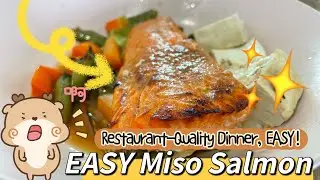 Miso Salmon Bowl with Tofu & Veggies｜Healthy One-Pan Meal ⁨@momoleesy⁩