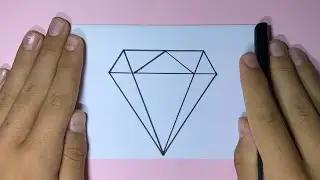 COMO DIBUJAR un DIAMANTE FÁCIL y paso a paso