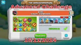 Top Herausforderung  16.11.2024 | bloonstd6 - Advanced Challenge BTD6 - Just round 6