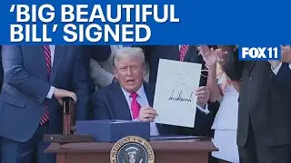 Donald Trump signs 'Big Beautiful Bill' at White House event | FOX 11 LA