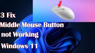 Middle Mouse Button not Working in Windows  11 - 3 Fix