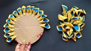Beautiful paper flower wall hanging craft ideas/Best out of waste craft for home decoration/diy