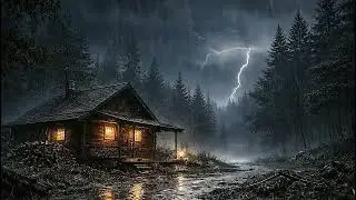 Heavy Thunderstorm & Rain in Forest Village 🌧️⚡ Deep Sleep, Relaxing Nature Sounds