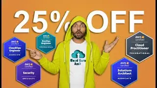 Скидка 25% на все сертификационные экзамены AWS с бесплатной пересдачей экзамена