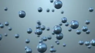 Metallic Blue Bubbles Stock Motion Graphics