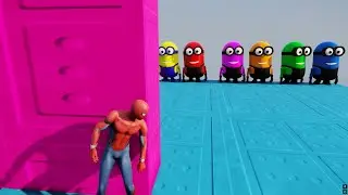 Gta 5 Spiderman Vs Colour Minions Falls & Fails Epic Ragdoll Show #gta 10