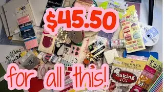 CRAFT HAUL on a BUDGET ✂️ $45.50 Thrifted Craft Supplies for CHARITY | Crafts Bits & Pieces
