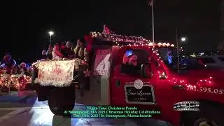 A Scene from Swampscott, Massachusetts 2025 Night-Time Christmas Parade. on Dec. 13th, 2025