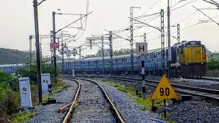 Mango Livery very rare loco || BZA WDP-1M || GNT - NS Passenger Arriving Nambur