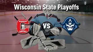 Madison Capitols 18U vs Milwaukee Jr. Admirals State Playoffs (Braydon Garnhart Goalie Highlights)
