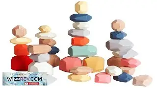 Wooden Sorting Stacking Rocks Stones Sensory Toddler Toys Learning Montessori Toys Building