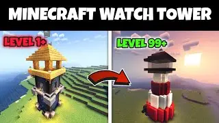 Watchtower in Minecraft 🏰 | Easy Survival Build VS Hard Realistic Build| #minecraft