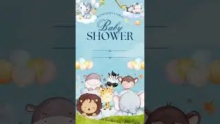 Baby Shower vertical invitation template editable, Canva templates, ready creative template design