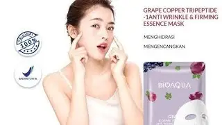 BIOAQUA grape hydrating sheet mask for dry flaky skin in WINTERS 🥶 #bioaquaskincare 