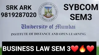 2025 12 IMPORTANT QUESTIONS BUSINESS LAW SYBCOM SEM 3 MUMBAI UNIVERSITY IDOL SRK ARK SIR | CARETAKER